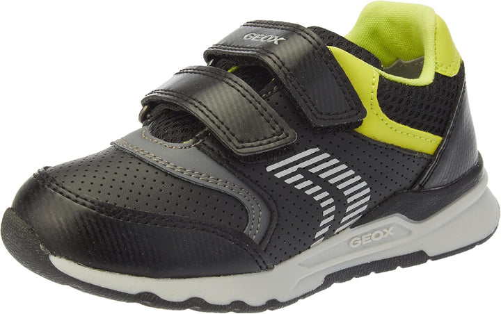 Geox Jungen B Pyrip Boy A Sneakers 21 EU Black Lime Green, 21 EU Black Lime Green
