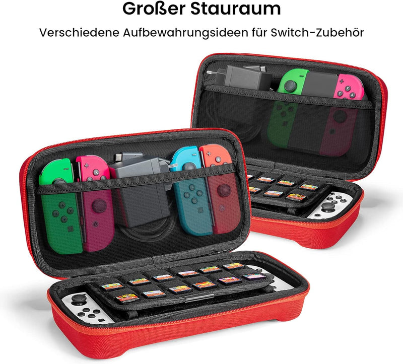 tomtoc Tasche Case für Nintendo Switch / Switch OLED Modell, Hard Tragetasche für Switch Konsole, 24