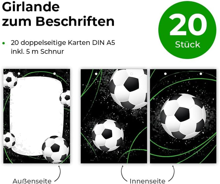 Party-Set zum Geburtstag für 12 Personen - Tischkarten, Tischunterlagen, doppelseitige Girlanden und