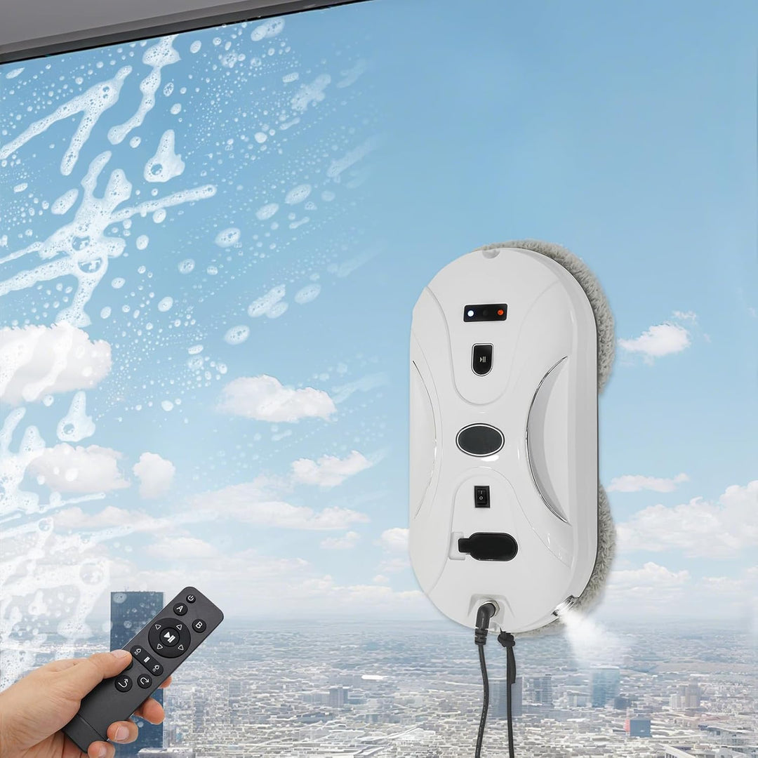 Fensterputzroboter, 3000Pa Ferngesteuerter Fensterroboter, Fensterreiniger mit Wasserstrahl, Doppel-