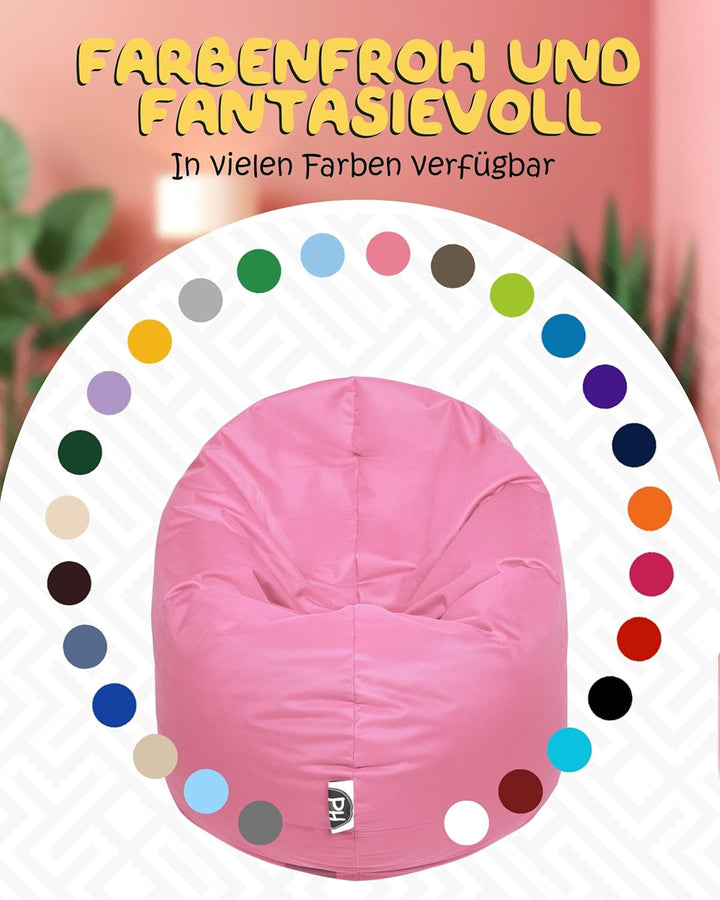 PATCH HOME Sitzsack 2 in 1 Sitzkissen Bodenkissen für Erwachsene & Kinder - Gaming mit Füllung Kisse