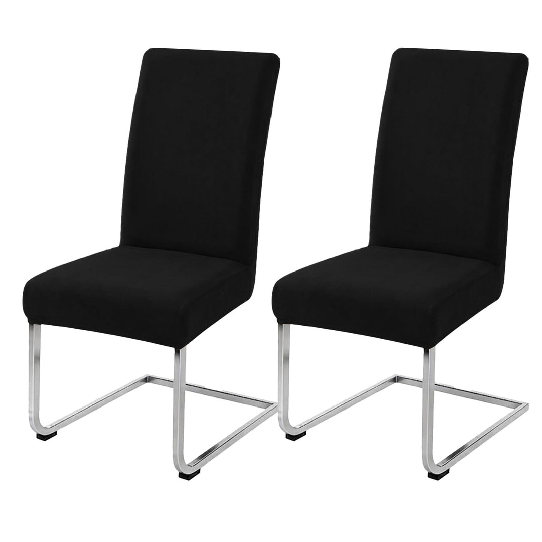 LANSHENG Stuhlhussen 2er Set, Universelle Abnehmbare Waschbar Samt Stuhlhussen, Universale Stretch E