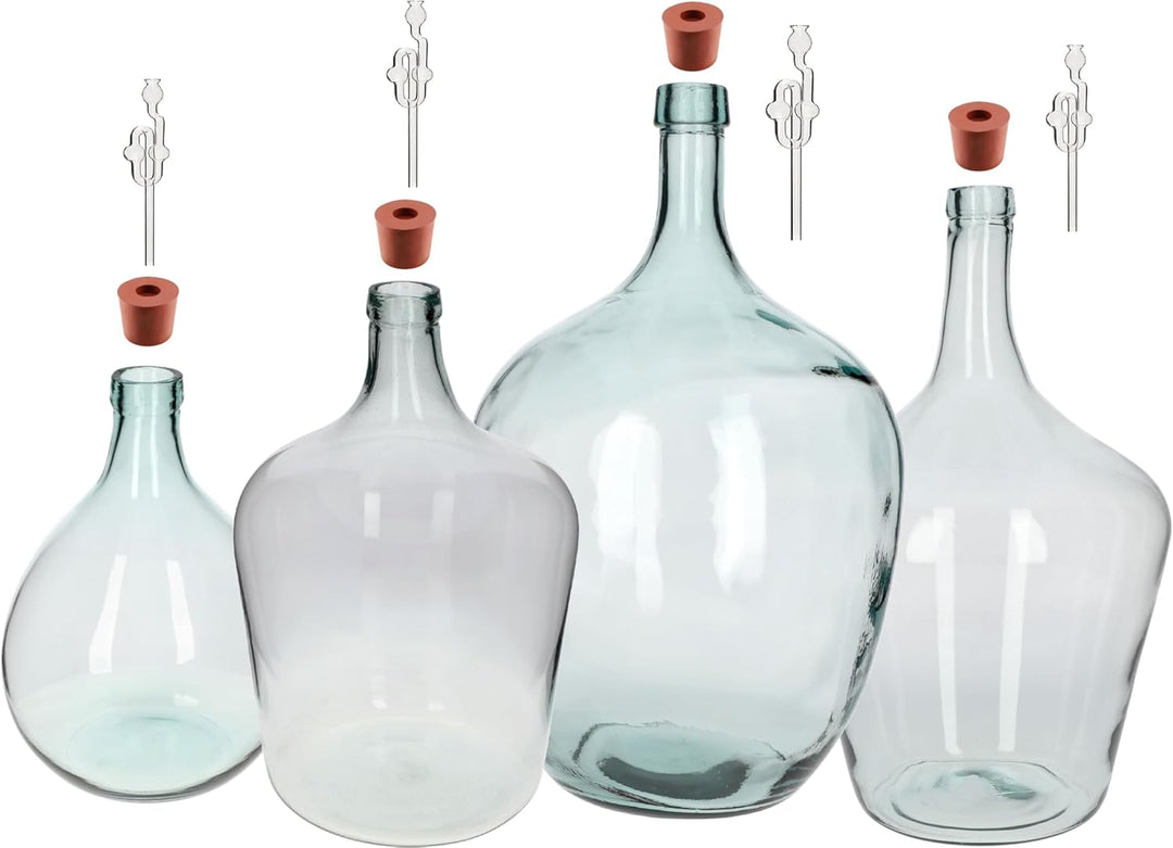 lilawelt24 Gärballon Glasflasche Glasballon Weinballon, Glasgärballon Vergärung Gärbehälter mit Gära