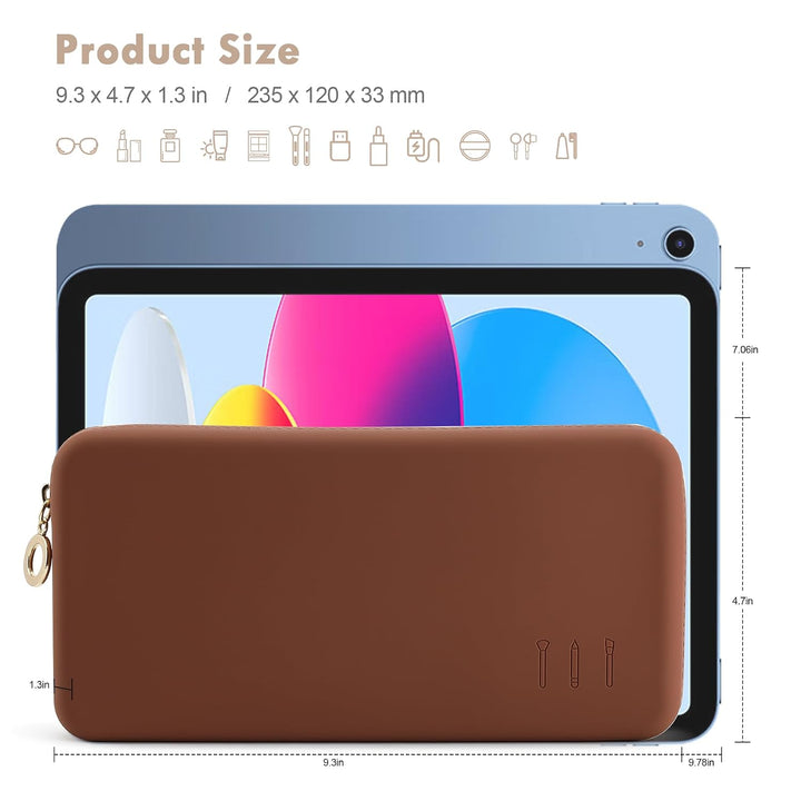 FVION Makeup Pinsel Halter, Tragbarer Kosmetiktasche, Makeup Pinsel Organizer für Reisen, Grosse Mak