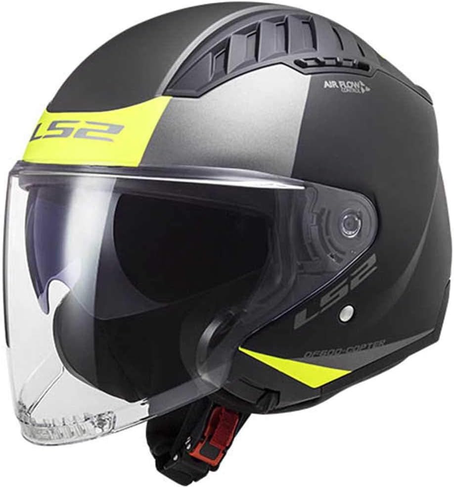 LS2, motohelm jet Copter urbane schwarzmat gelb, XS XS schwarzmatt gelb, XS schwarzmatt gelb