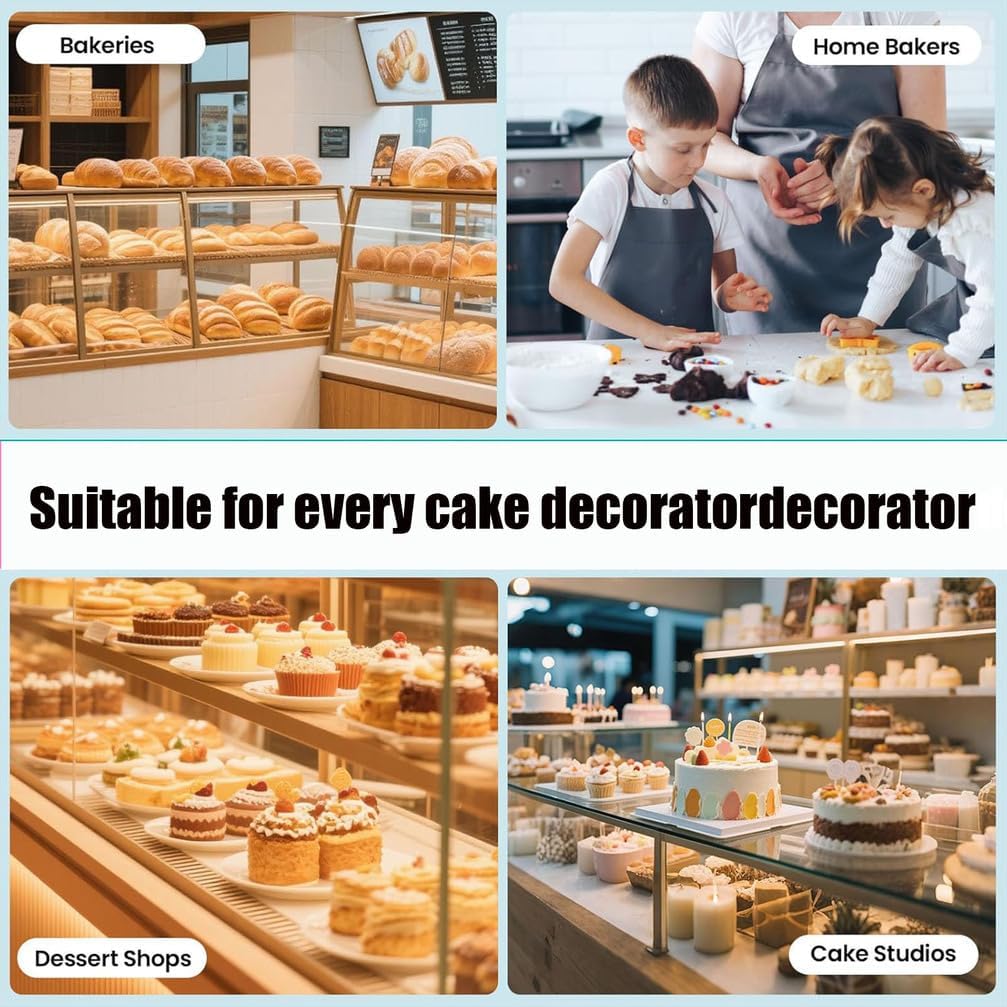 Einstellbare Tortencremestreichmaschine Automatisch Verstellbarer Tortenglätter für 4-12 Zoll Kuchen