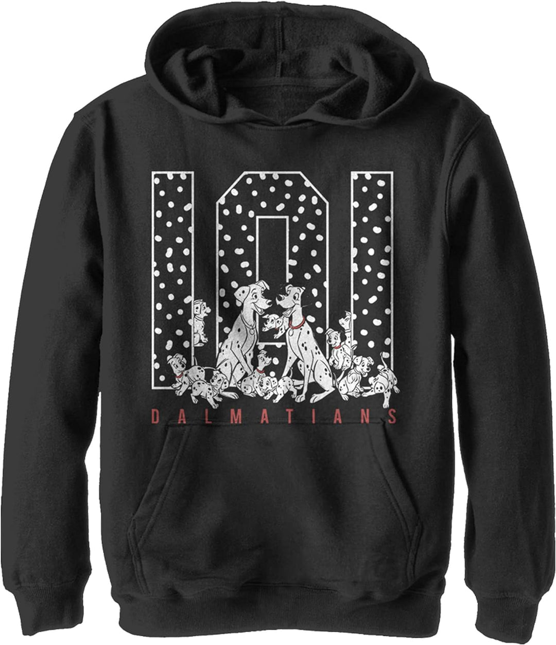 Disney Jungen 101 Dalmations One Oh One Spots Hoodie, Schwarz, XL