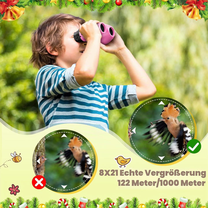 Dislocati Geschenke Mädchen 3-10 Jahre, Fernglas Für Kinder Weihnachten Geschenk Kinder Spielzeug Mä