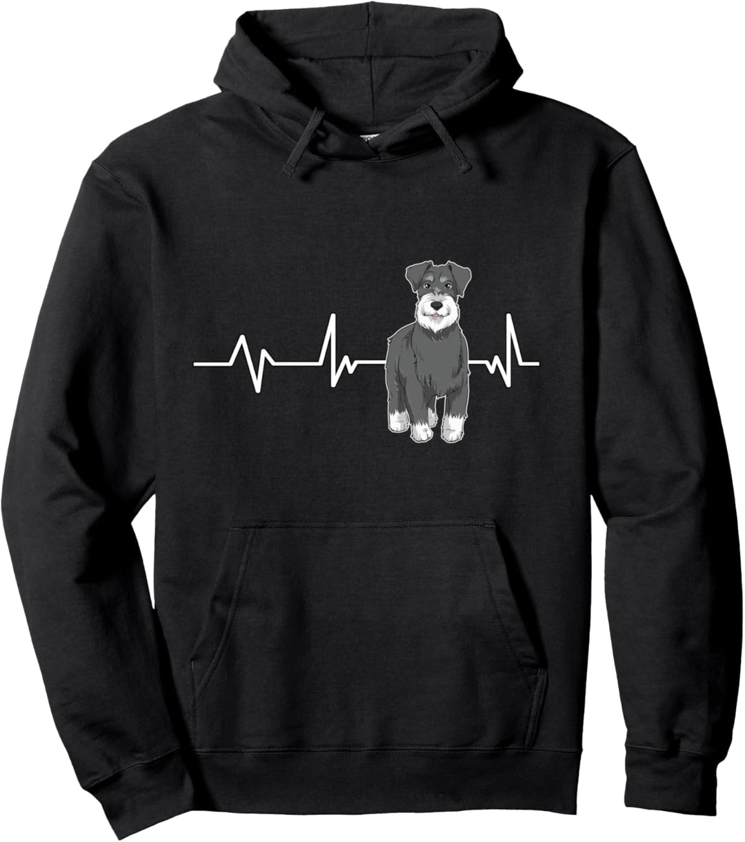 Schnauzer Herzschlag Hundebesitzer Geschenk Schnauzer Pullover Hoodie