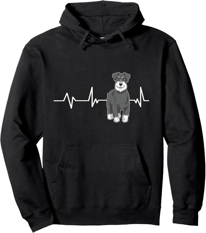 Schnauzer Herzschlag Hundebesitzer Geschenk Schnauzer Pullover Hoodie