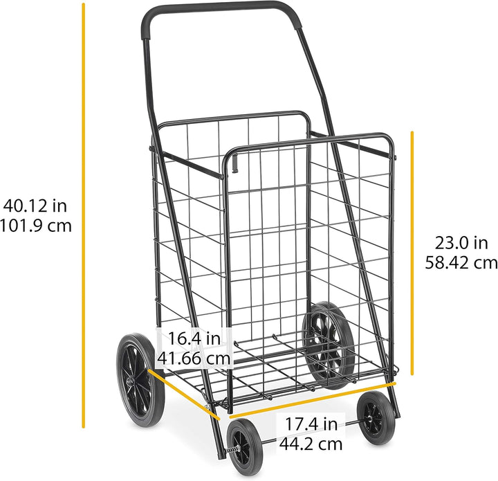 Whitmor 6318-2678 Deluxe Mehrzweck-Rollwagen, Schwarz, Extra Large, Deluxe