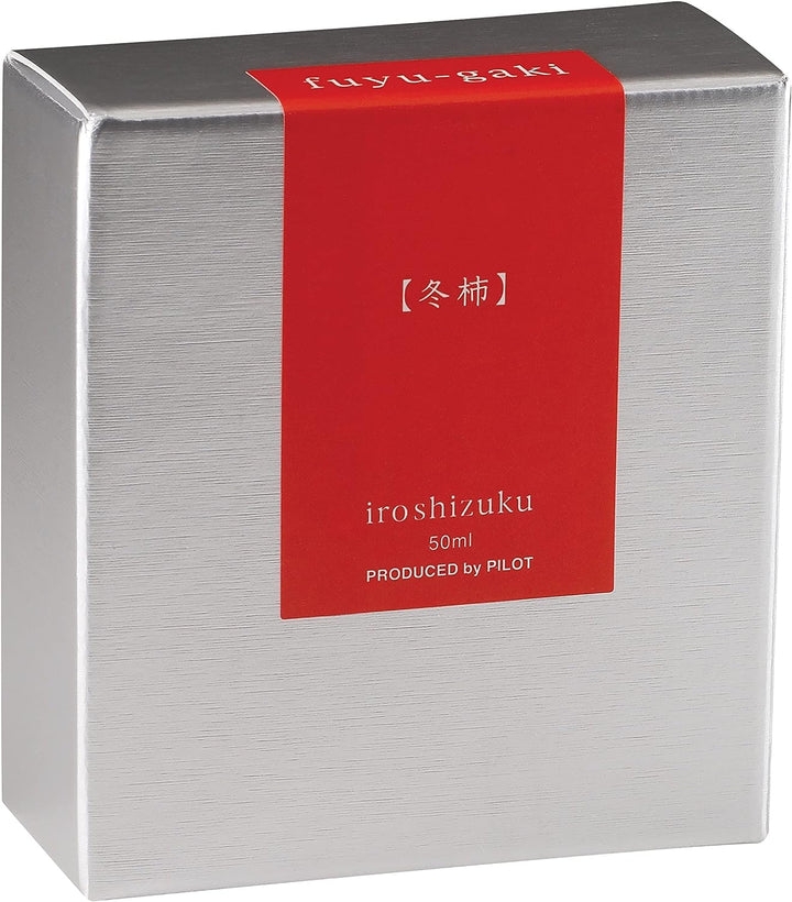 PILOT Iroshizuku 69209 Füllfederhalter-Tinte, Fuyu-Gaki, Winterpersimmon (orange-rot), 50 ml Flasche
