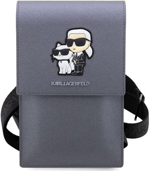 KARL LAGERFELD Tasche KLWBSAKCPMG Silber Saffiano Karl & Choupette