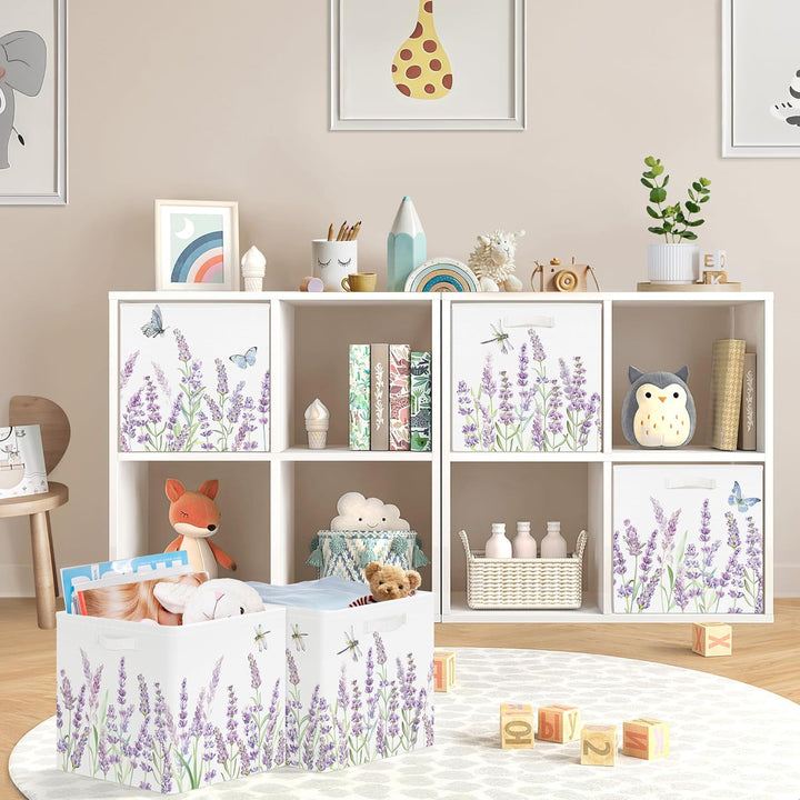 HUUMONSS 30cm Aufbewahrungsbox 3 Stück Wilde Blume Aufbewahrungskorb Kinder Falt Garten Schmetterlin
