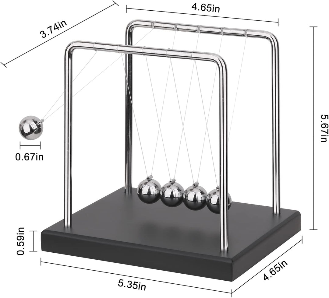 QLKUNLA Newtons Cradle Balance Balls Wissenschaft Physik Gadget Desktop Dekoration Kinetische Bewegu