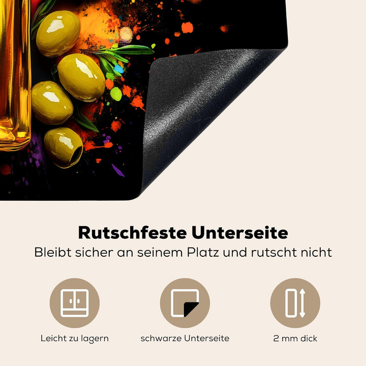 Herdabdeckplatte 59x52 cm Einteilig Ceranfeld Abdeckplatte für Induktionsschutz Ceranfeldabdeckung V