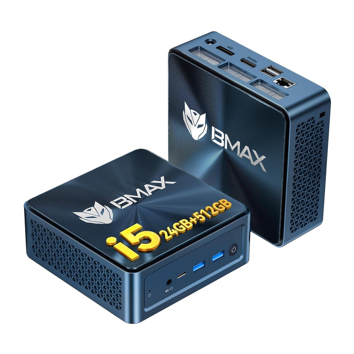 BMAX Mini PC B9Plus Prozessor Intel Core i5-1235U (10 Kerne / 12 Threads, bis zu 4,4 GHz), 24GB LPDD