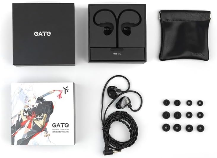 Truthear Gate In-Ear-Kopfhörer, dynamischer Treiber, 3,5 mm, austauschbares Kopfhörerkabel, mit Mikr