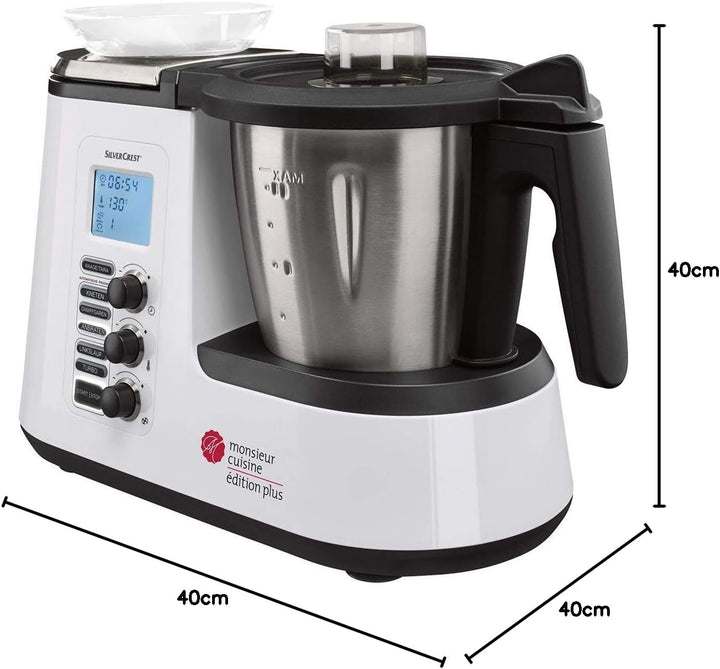 Silvercrest Monsieur Cuisine Edition Plus, multifunktional, waschbar, Schwarz/silberfarben