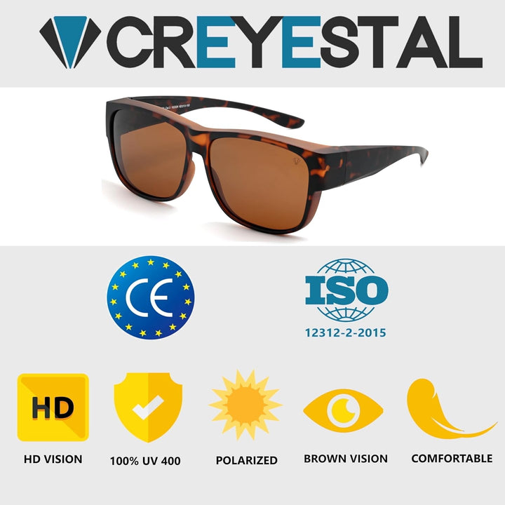 Polarisiert Überzieh Sonnenbrille mit Antireflex, Überbrille Sonnenbrille für Brillenträger, Ultrale