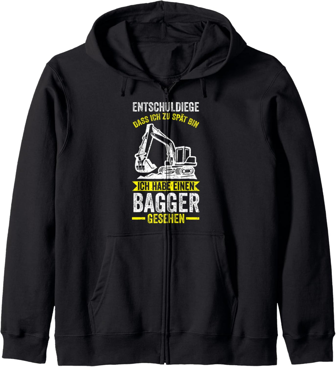Tiefbau Baggern Baggerfahrer Bagger Kapuzenjacke