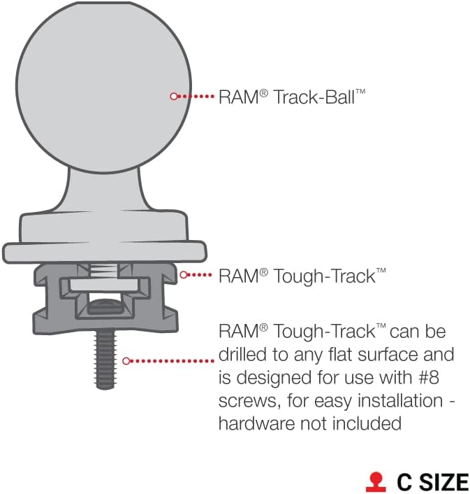 RAM Mounts RAM 1.5Inch Track Ball with T-Bolt Attach, RAP-354U-TRA1 (T-Bolt Attach)