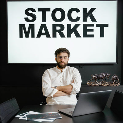 Cutfouwe Bulle und Bär-Börsenfiguren -Harz Wall Street Bull Bear Statue für Schreibtische, Regale od