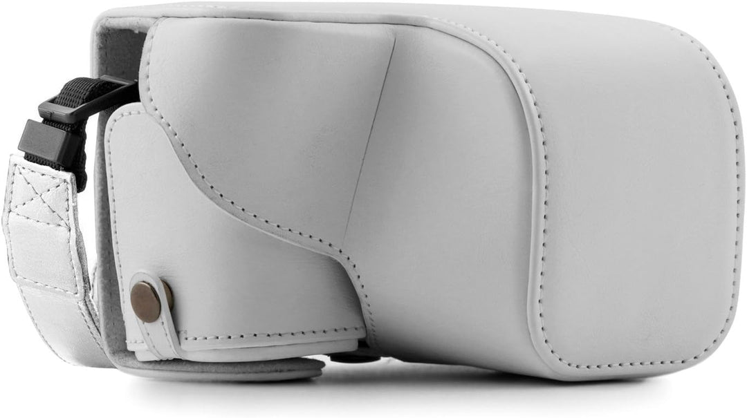 MegaGear Sony Alpha A6300, A6000 (16-50 mm) Ever Ready Leder Kamera-Case mit Trageriemen und Batteri