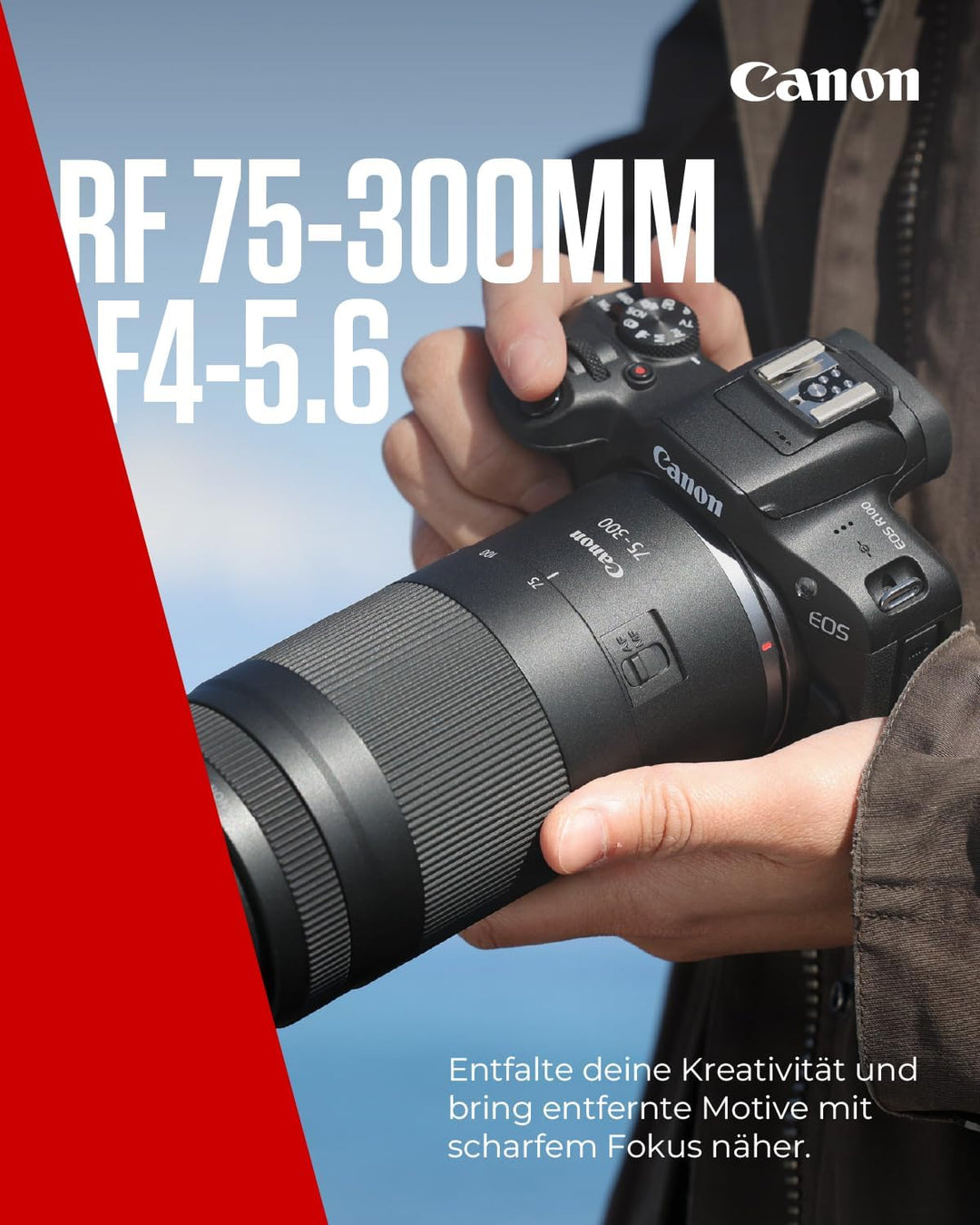 Canon RF 75-300mm F4-5.6 Objektiv | Leichtes Telezoom-Objektiv für Tier- & Sportfotografie | Mit Aut