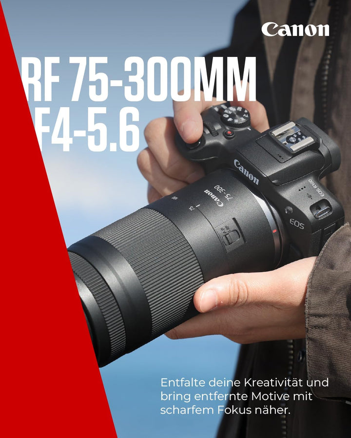 Canon RF 75-300mm F4-5.6 Objektiv | Leichtes Telezoom-Objektiv für Tier- & Sportfotografie | Mit Aut