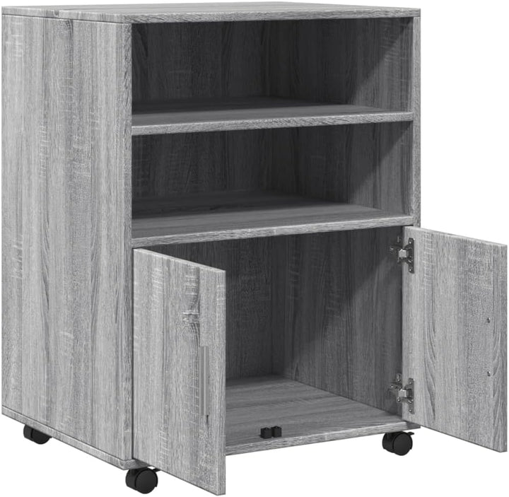 vidaXL Rollschrank Grau Sonoma 60x48x81 cm Holzwerkstoff, Grau Sonoma