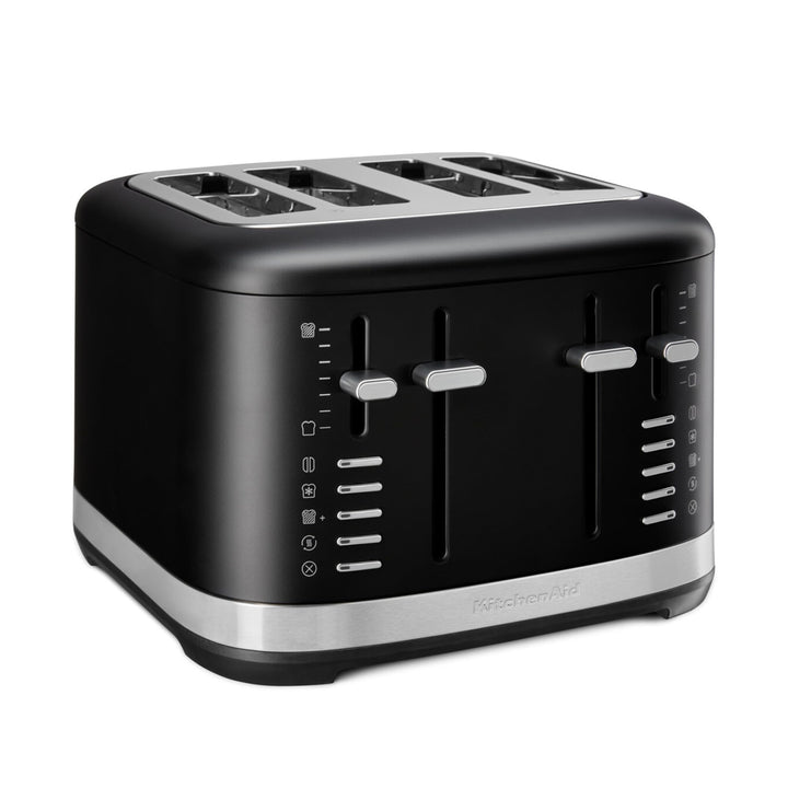 KitchenAid 5KMT4109EBM Toaster für 4 Scheiben, Manuelle Bedienung, 7 Bräunungsstufen, Extrabreite Sc