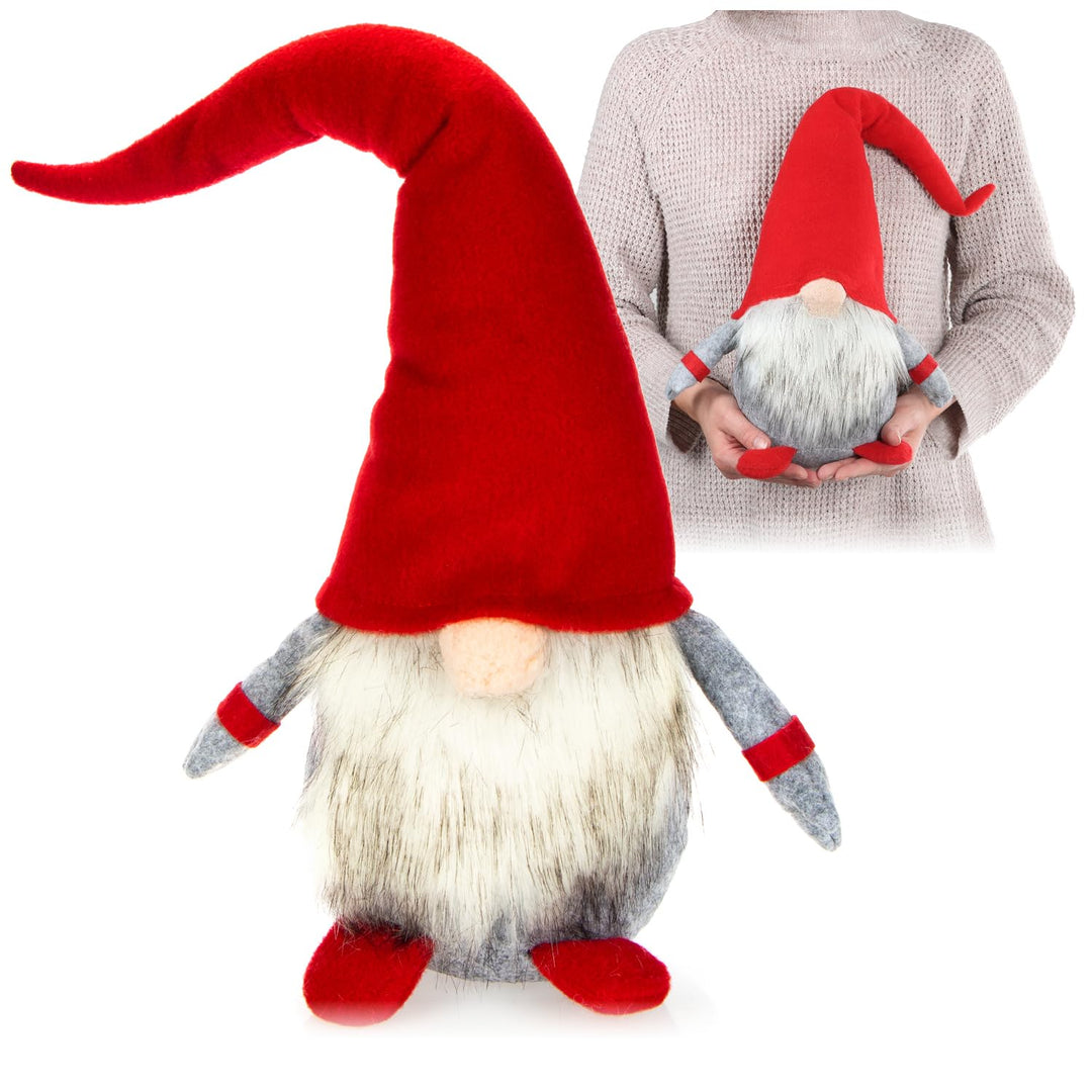 com-four® Premium Weihnachts-Wichtel in XXL - Handmade Weihnachtsdeko - winterliche Figur als Dekoau