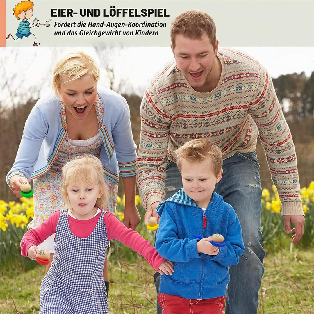 Outdoor Spiele Set für Kinder, Gartenspiele für Kindergeburtstag, Ringwurfspiel, Ausgewogener Eierlö