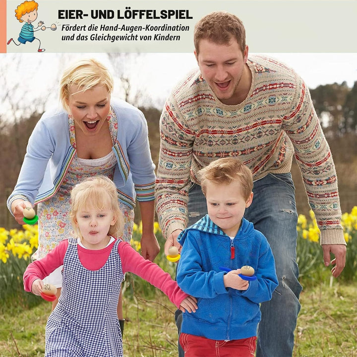 Outdoor Spiele Set für Kinder, Gartenspiele für Kindergeburtstag, Ringwurfspiel, Ausgewogener Eierlö