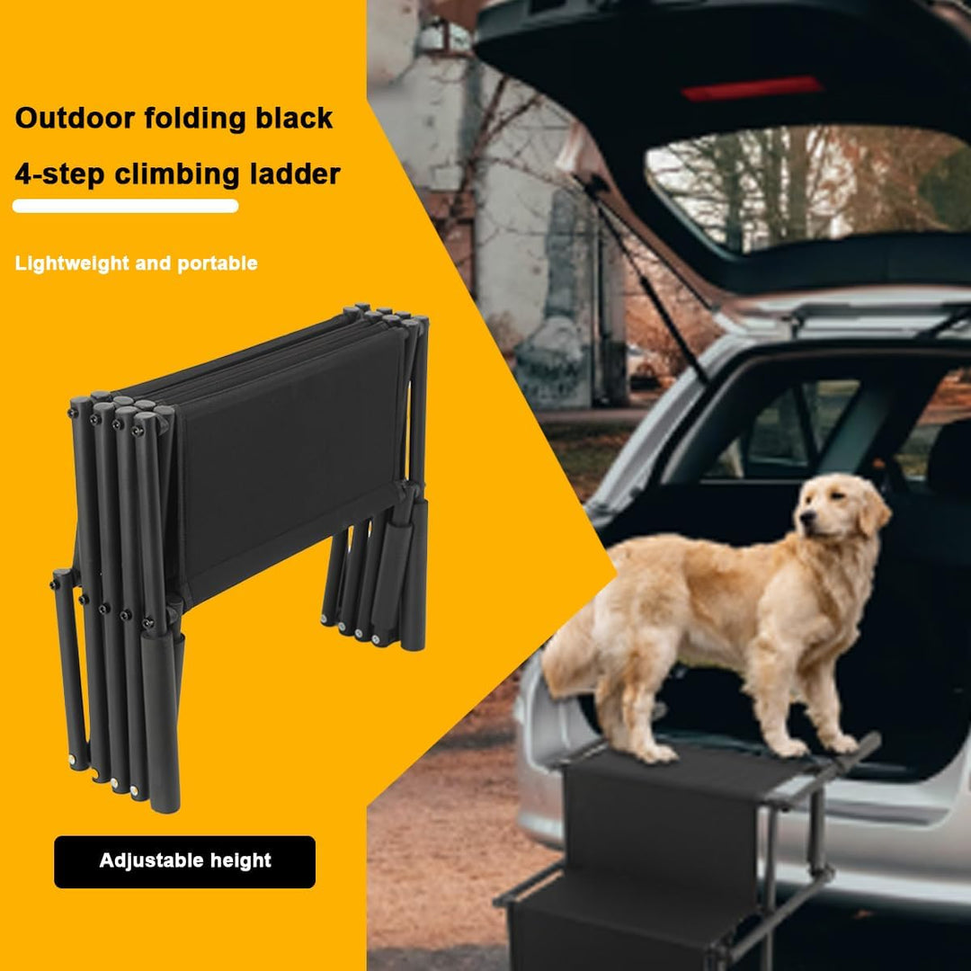 Hundetreppe Auto, 4 Stufen Hunderampe Klappbar, Leichte Und rutschfeste Hundetreppe Für Auto, Lastwa