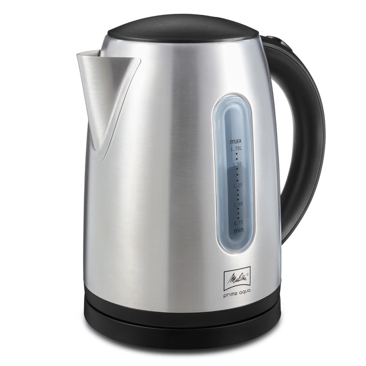 Wasserkocher - MELITTA - Prime Aqua, Edelstahl, 1,7 L, 2200 W, herausnehmbarer Kalkfilter, LED Beleu