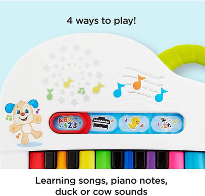 Fisher-Price Babys erstes Keyboard - tragbares Spielzeugklavier mit 4 Spielmöglichkeiten, Liedern, L