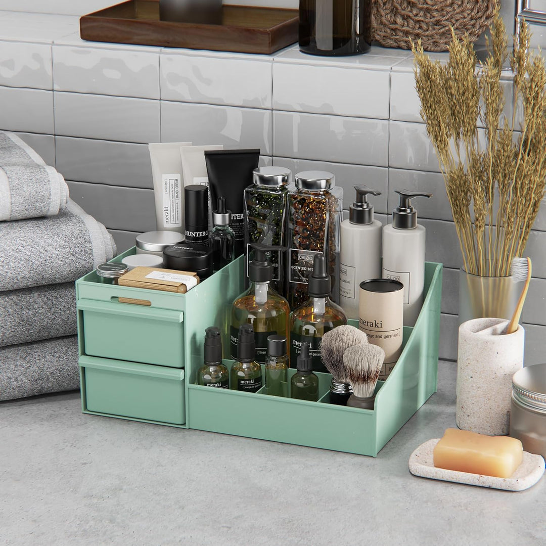 Make Up Kosmetik Organizer mit Schubladen, Makeup Organizer Aufbewahrung Kosmetikbox für Waschtische
