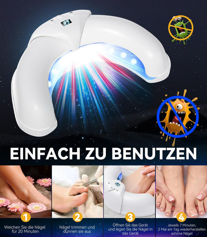 Neues 3.0 Upgrade Nagelpil Laser Gerät【7 Tage Schnell Wirkende】【mit Zeitanzeige - Nagelpil Lasergerä