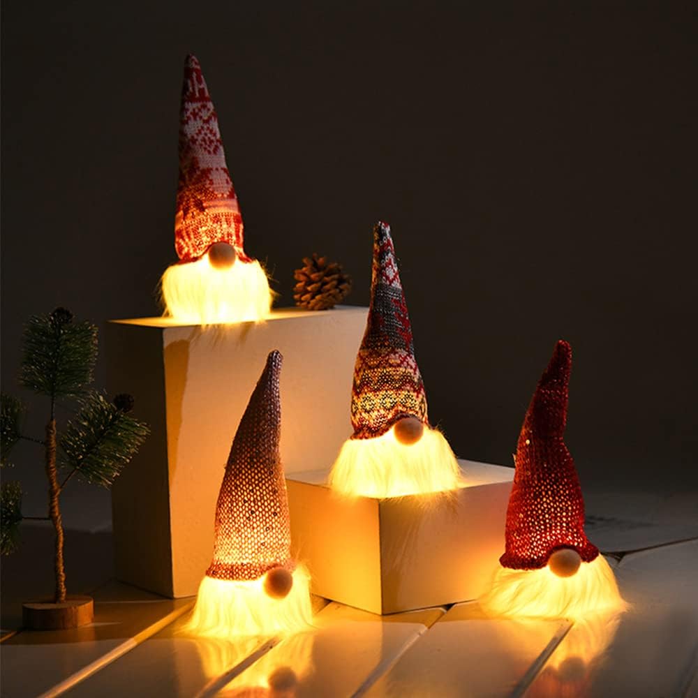 Wichtel Figuren Weihnachten Deko, Leuchtende Weihnachts Wichtel Klein, Weihnachtsdeko Figuren Wichte