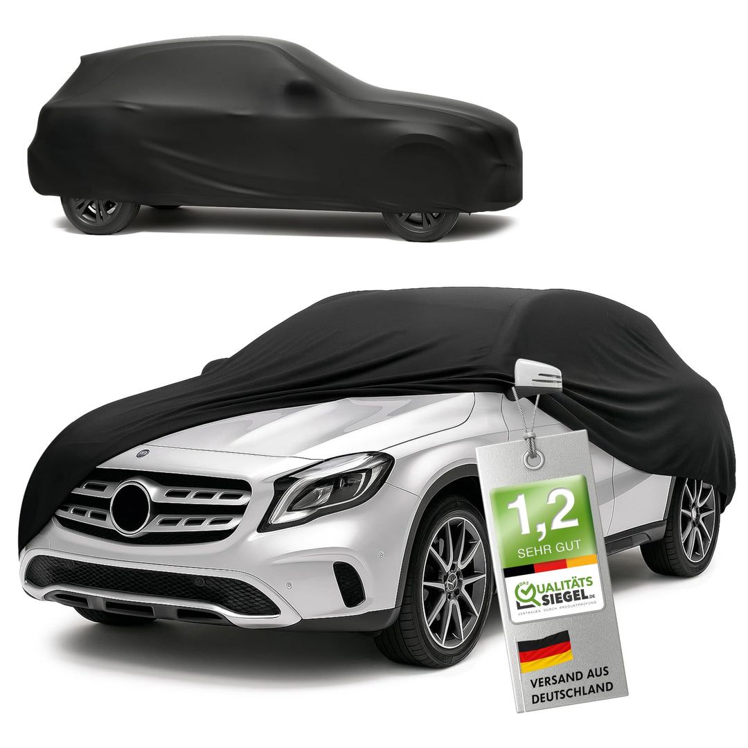 WALSER Premium Abdeckung Auto Indoor Stretch Plus Qualitätssieger Sehr Gut* Autoabdeckung Winter Aut