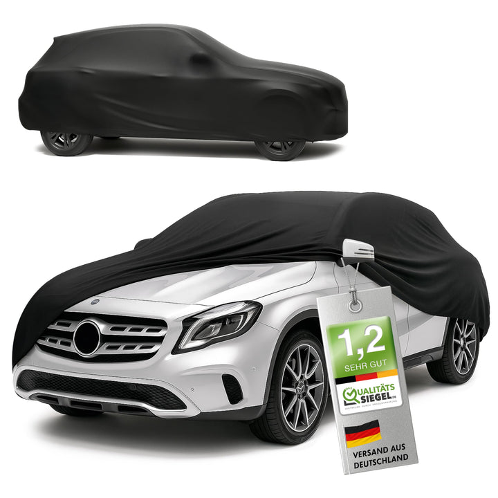 WALSER Premium Abdeckung Auto Indoor Stretch Plus Qualitätssieger Sehr Gut* Autoabdeckung Winter Aut