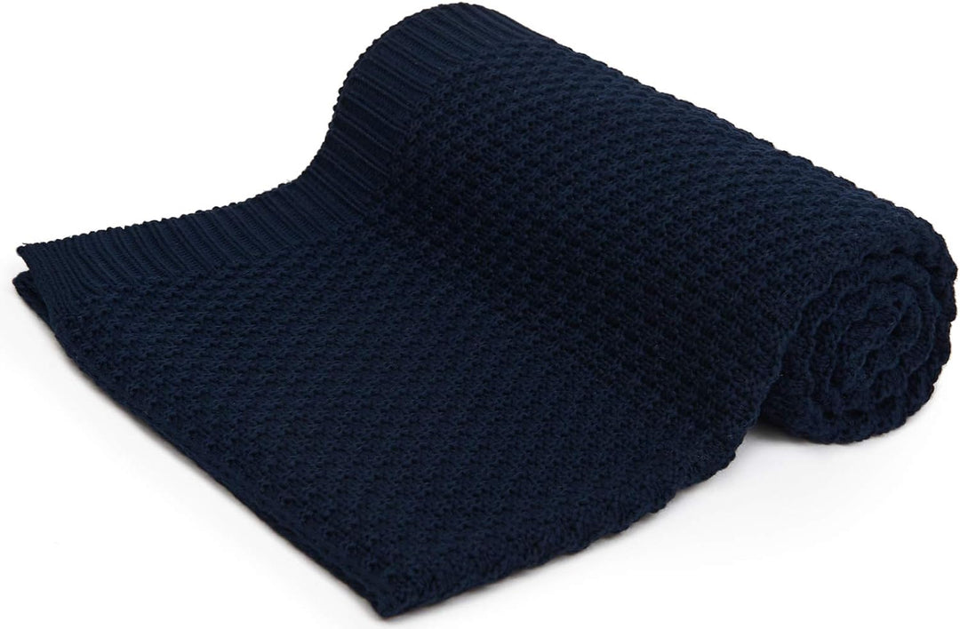 Bellochi Babydecke für Mädchen und Junge - 100% Bambus - Kuscheldecke Kinder Erstlingsdecke Strickde
