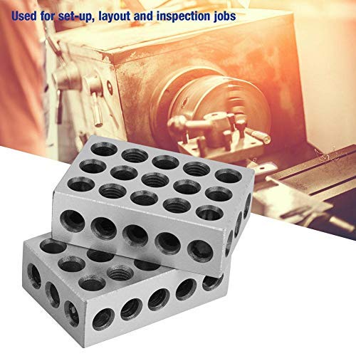 2 stücke 25x50x75mm Präzisionsblöcke, 23 Löcher Spannblöcke Metrisch, Drehwerkzeuge Präzision für We