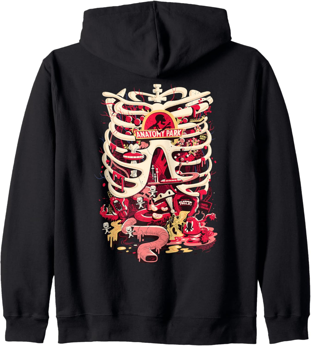 Rick and Morty Anatomy Park Logo Kapuzenjacke