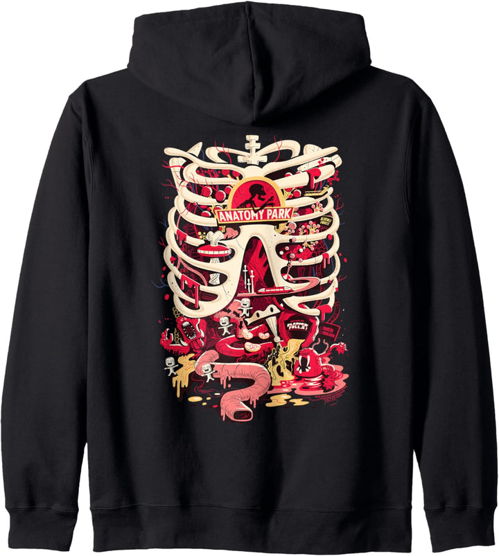 Rick and Morty Anatomy Park Logo Kapuzenjacke