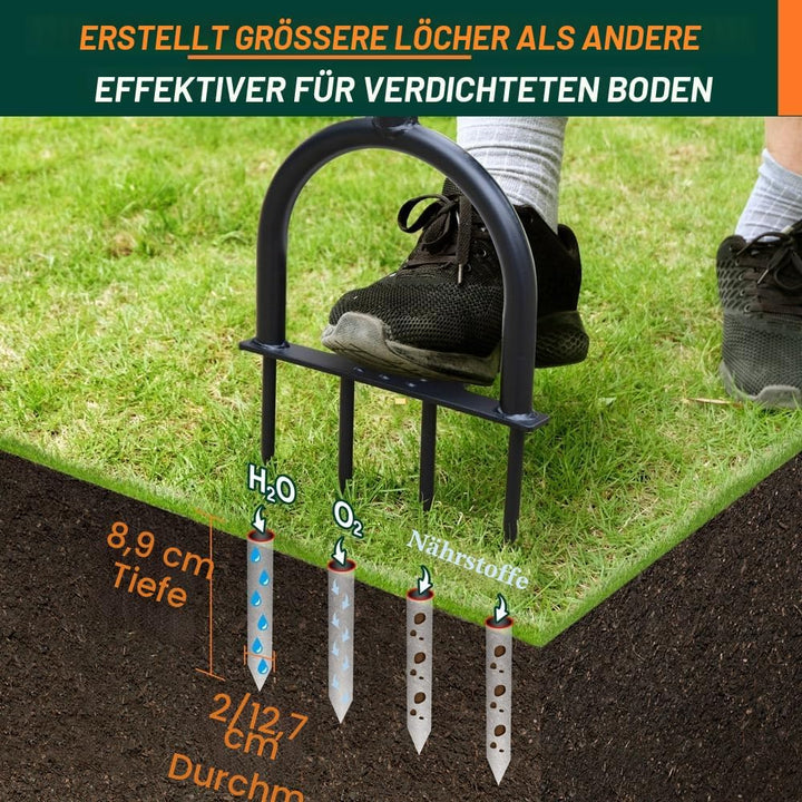 Colwelt Luftsprudler für Rasenspike, Gartenarbeit, Rasenbelüfter für verdichtete Böden und Rasen, ru