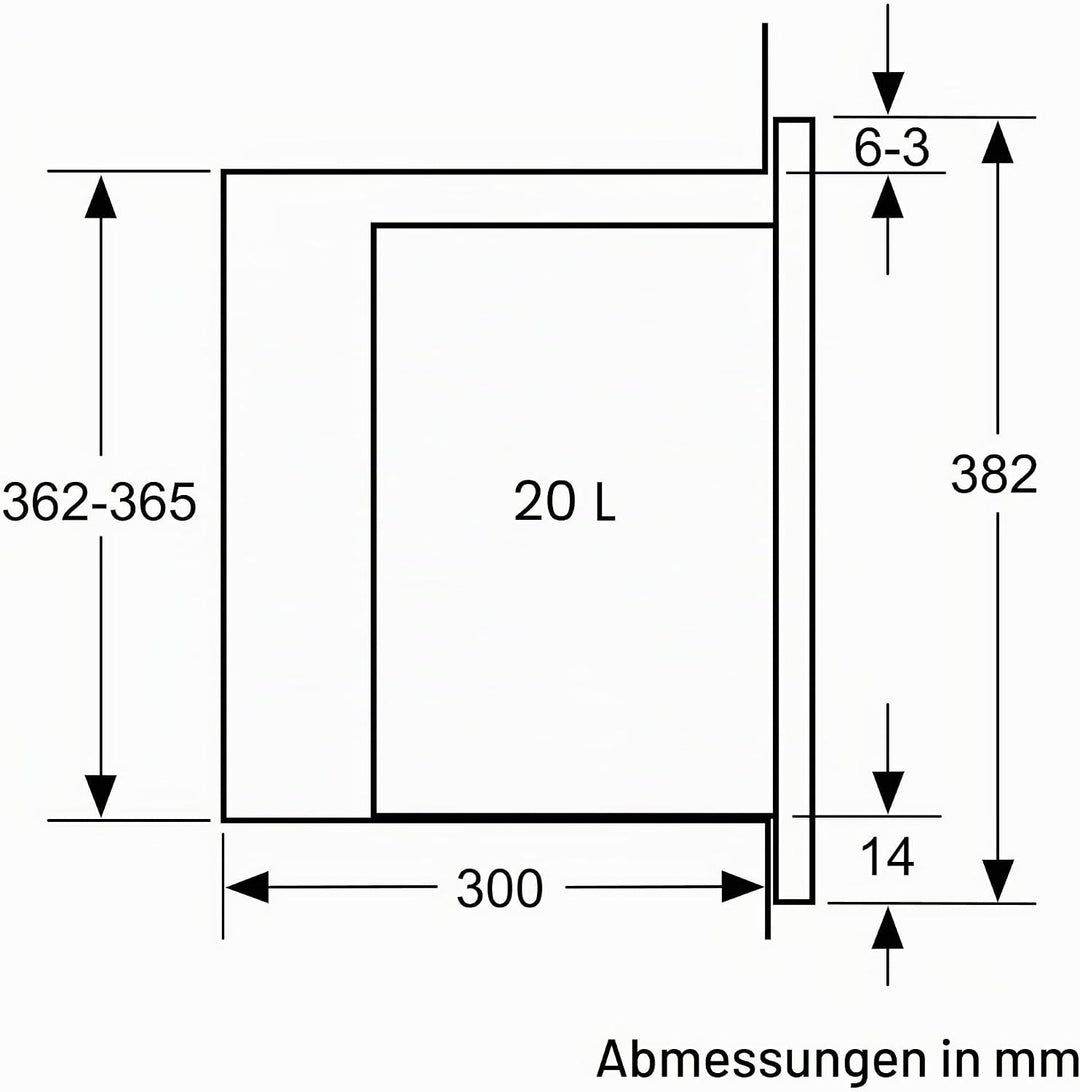Balay 3CG5172N2 Mikrowelle, elektronisch, ohne Rahmen, 38 cm, 20 l, 5 F, Aqualisis, Ap. links, 8 Rez