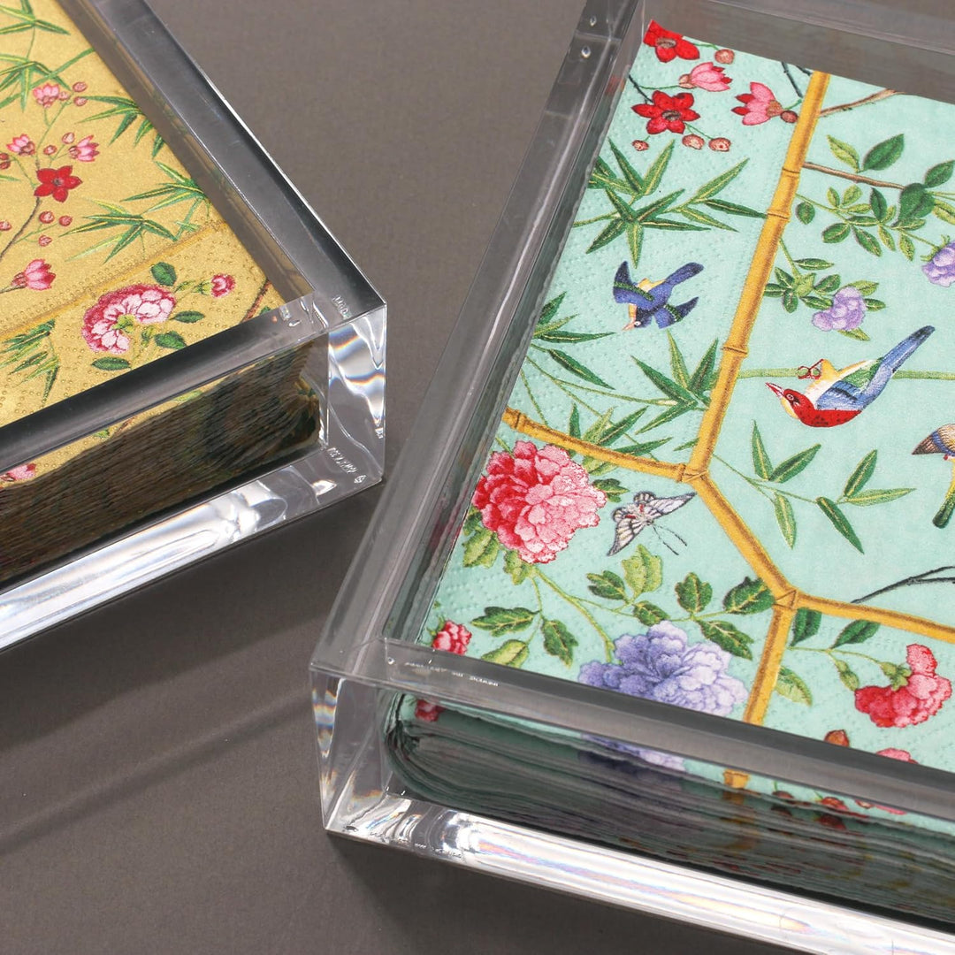 Caspari Serviettenhalter aus Acryl, transparent, 1 Stück Luncheon, Luncheon